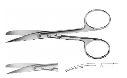 ХІРУРГ. НОЖИЦІ ВИГНУТІ Г/Т 115MM